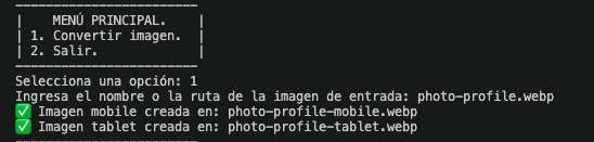 Proceso de conversión de imagen